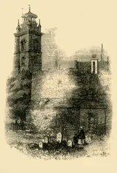 St. Giless, Cripplegate, mostrando il vecchio muro