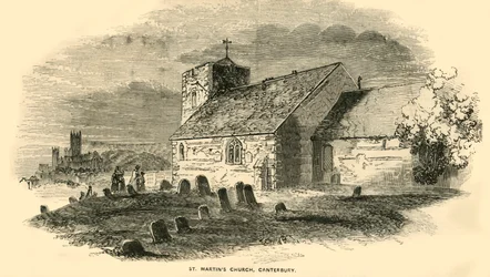 Chiesa di San Martino, Canterbury, Kent, c1850