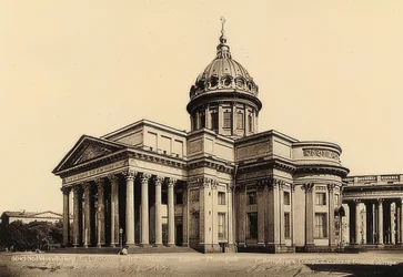 San Pietroburgo, Russia. La Cattedrale di Kazan. Circa 1900