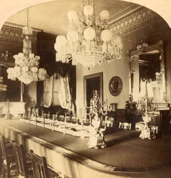 Sala da pranzo di Stato, Residenza del Presidente, Washington, D.C., U.S.A., c1900