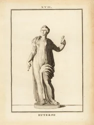 Statua di Euterpe, musa della musica nella mitologia greca