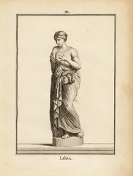 Statua di Leda, principessa etolica e regina di Sparta, sedotta da Zeus in forma di cigno