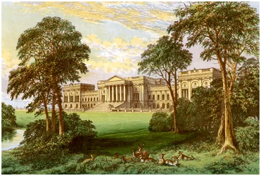 Stowe Park, Buckinghamshire, residenza del Duca e Marchese di Buckingham e Chandos, c1880