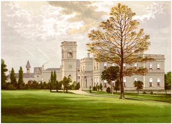 Stowlangtoft Hall, Suffolk, casa della famiglia Wilson, c1880