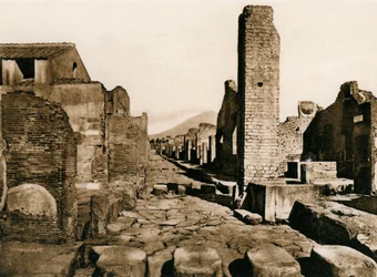 Strada Stabiana, Pompei, Italia, c1900s