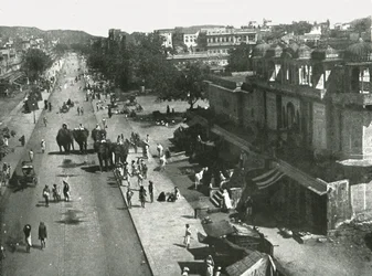 Scena di Strada nella Città di Jaipur, India
