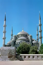 Moschea del Sultano Ahmed, Moschea Blu, elevazione nord, Istanbul, Turchia