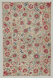 Suzani: tenda o copriletto, circa 1800
