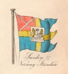 Bandiera di Svezia e Norvegia, 1838