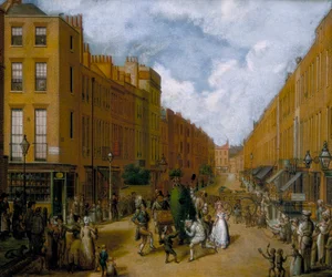 Giorno degli spazzacamini in Upper Lisson Street, Paddington, fine 1830
