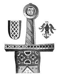 Spada di Carlo Magno, VIII secolo, 1870