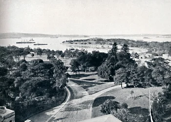 Porto di Sydney e Giardini Botanici, c1900