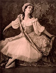 Tamara Karsavina, ballerina russa, nel balletto di Nikolai Tcherepnin Le Pavillon d