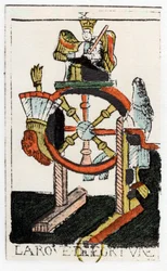 Carta dei Tarocchi della Ruota della Fortuna, Tarocchi Noblet, XVII secolo