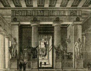 Tempio a Olimpia, restaurato, 1890