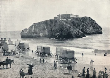Tenby - Roccia e Forte di St. Catherines, 1895