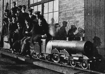 Test di un motore Atlantic in miniatura a Northampton, 1926