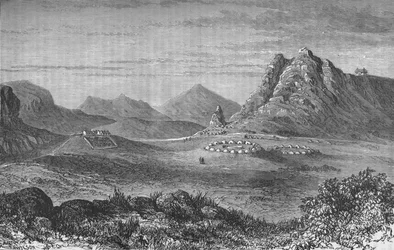 Thaba Bosigo, la roccaforte dei Basutos, c. 1880