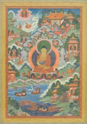 Thanka con Buddha, XIX secolo