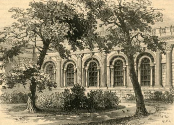 Il salone della banca, vista esterna, 1897