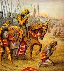 La battaglia di Agincourt, 1415, c1850