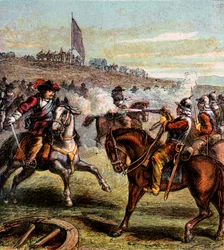 La Battaglia di Naseby, 1645, c1850
