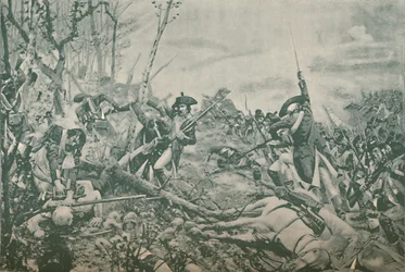 La battaglia di Jemmapes, vicino a Mons, Belgio, 6 novembre 1792