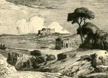 La baia di Bale, con rovine di ville romane
