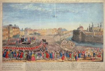 «La decapitazione dei lord ribelli sulla Great Tower Hill», ca. 1746