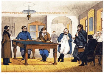 La sala da biliardo, primi XIX secolo