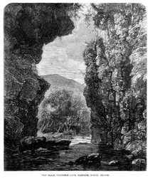 La grotta del Colonnello Nero, Gleneye, Scozia, 1864