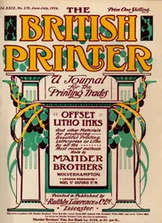 Il tipografo britannico - pubblicità, 1916