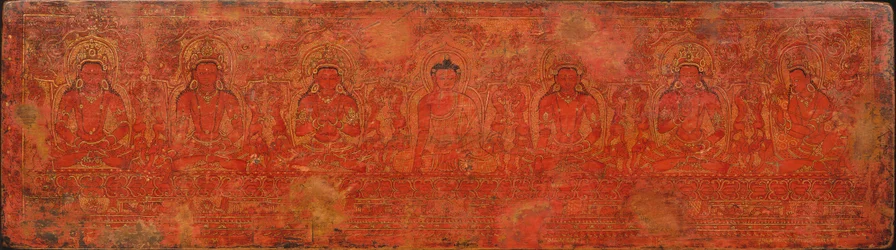 Il Buddha Shakyamuni, Cinque Buddha del passato e Maitreya