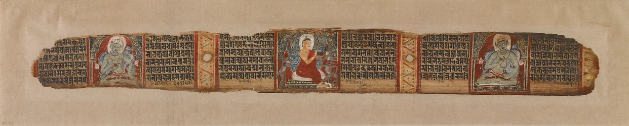 Il Buddha distribuisce miele, da un manoscritto Prajnaparamita