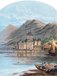 Il castello di Chillon, Lago di Ginevra, Svizzera