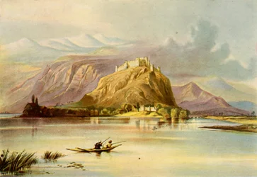 La città di Srinagar Kashmir e il forte Hurri Purbut, 1840, 1901