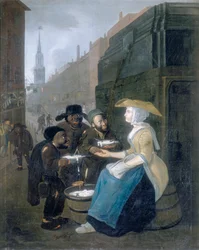Il venditore di cagliata e siero di latte, Cheapside, c1730