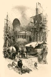 La Dogana, Liverpool, metà XIX secolo