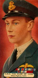 Il Duca di York quando era tenente di volo nella RAF, c1918