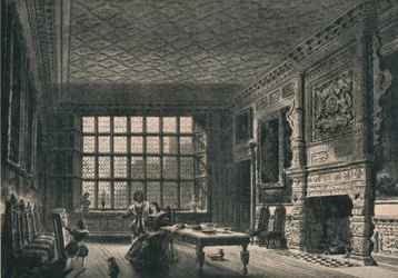 La stanza elisabettiana, Coombe Abbey, Warwickshire, 1915