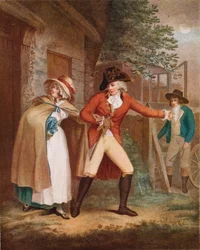 La fuga: Laetitia Lydia sedotta dai suoi amici con la promessa di matrimonio, 1789, 1925