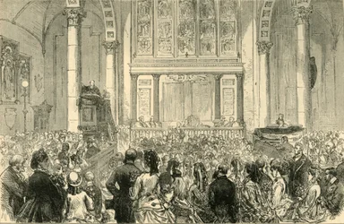 Il sermone del fiore nella chiesa di St. Catherine Cree, c1872