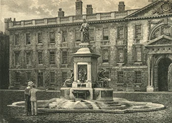 La fontana, Kings College, Cambridge, fine XIX secolo