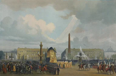 Il corteo funebre di Napoleone in Place De La Concorde
