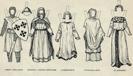 Galleria del Costume Britannico: Tipi di Abbigliamento nei Tempi dei Primi Plantageneti, c1934