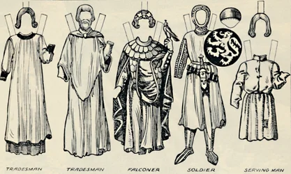 La galleria del costume britannico: cosa indossavano uomini e donne al tempo di Enrico III, c1934