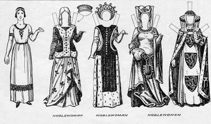 La galleria dei costumi: abiti indossati negli ultimi anni del regno di Edoardo III, c1934