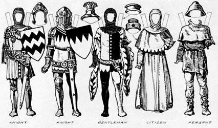 La Galleria del Costume: Abiti indossati negli ultimi anni del regno di Edoardo III, c1934