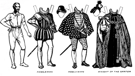 La Galleria del Costume Storico: Alcuni degli abiti indossati durante il regno di Elisabetta, c1934