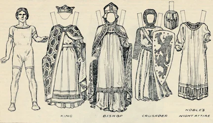 La galleria del costume storico: Gli abiti indossati ai tempi di Riccardo I, c1934